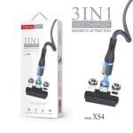 کابل تبدیل USB به لایتنینگ، microUSB و USB-C ترانیو مدل XS4 طول 1 متر