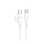 کابل تبدیل دو سر Type-C بروفون 60w مدل BX91