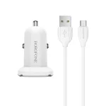 شارژر فندکی Borofone مدل BZ12 به همراه کابل تبدیل Micro-USB (گارانتی دار)
