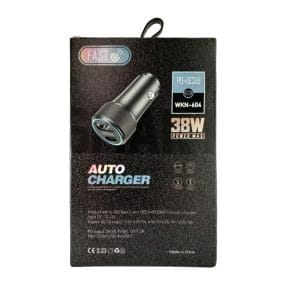 شارژر فندکی 38 وات فست شارژ power max مدل WKN-604 (گارانتی دار)