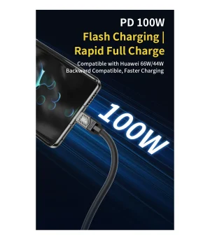 کابل 100W دوسرتایپ C ترانیو مدل Cc-2 - تصویر 3